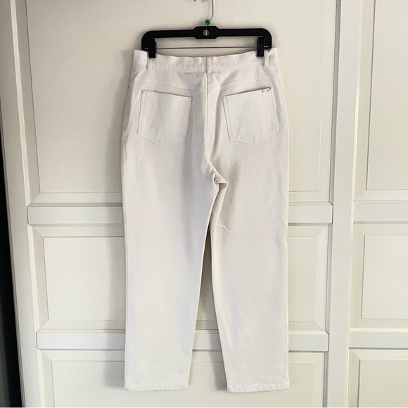St. John Sports by Marie Gray Mid Rise Straight Leg Jeans White 12 26538 - Picture 2 of 8